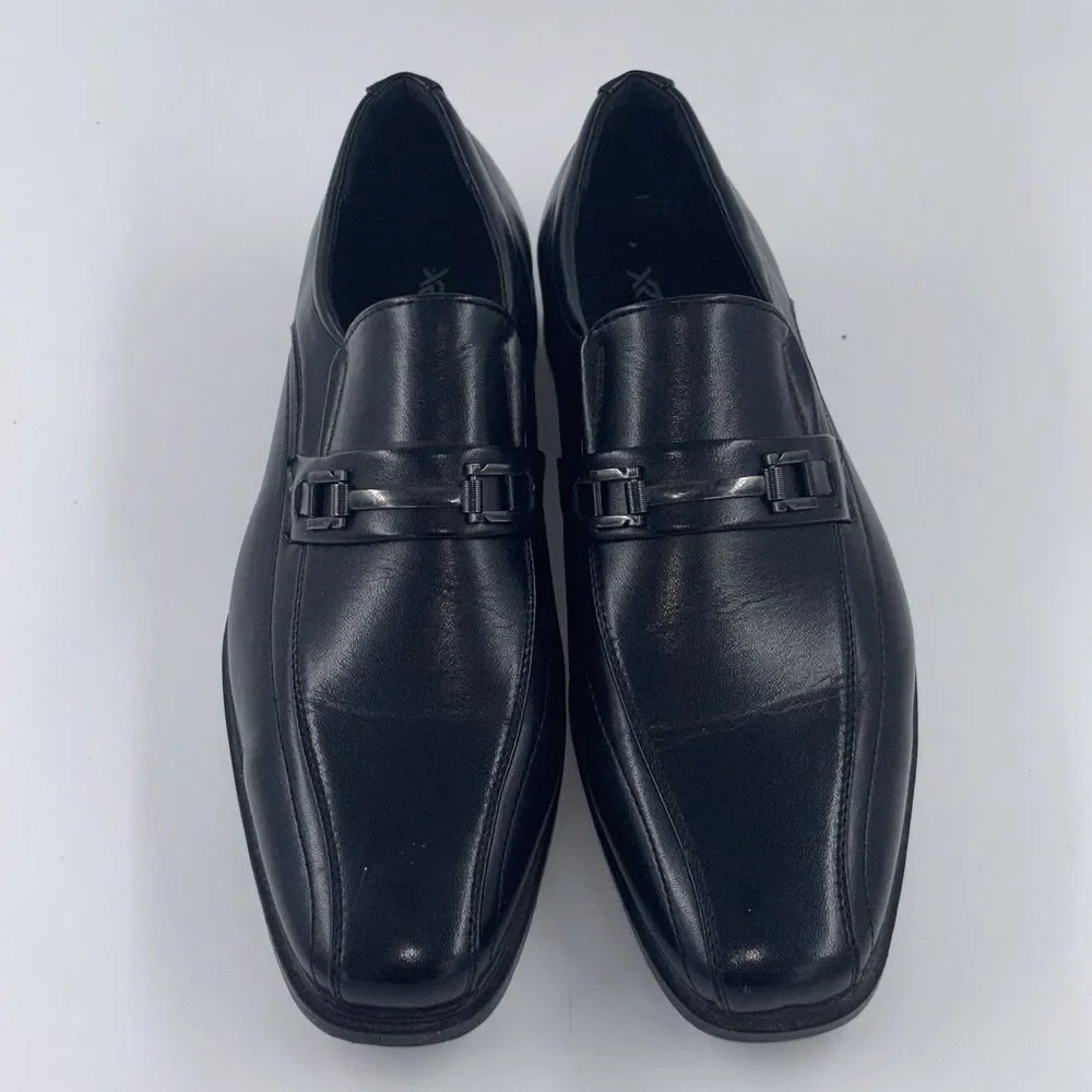 Xray Shoes Men's 13 Black Faux Leather Slip-on Dress Loafers Event Wedding